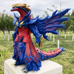 终极贝利亚鲁格赛特赛格古破灭大蛇大号塑软胶持剑迪玛伽怪兽玩具