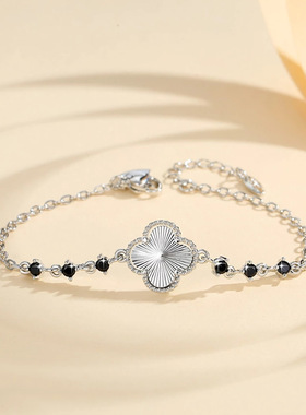 2025新款钛钢幸运四叶草转运珠蹦迪珠间珠调节小众2025新款礼物