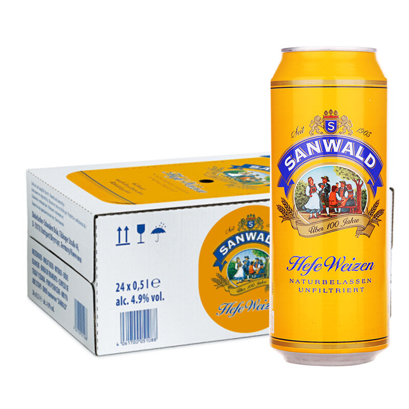 圣瓦德斯图加特 Sanwald 小麦白啤酒 500ml*24听整箱装|msdalam kategori Liquor, Beer - dari Buy2taobao.com untuk memberikan perkhidmatan ejen Taobao profesional membeli