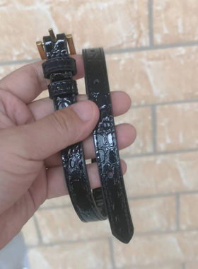 圣罗兰曼哈顿包亮皮鳄鱼纹延长带