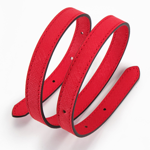 mK托特包购物袋改造手提打孔手拎带子箱包配件真皮包带可调节杏色