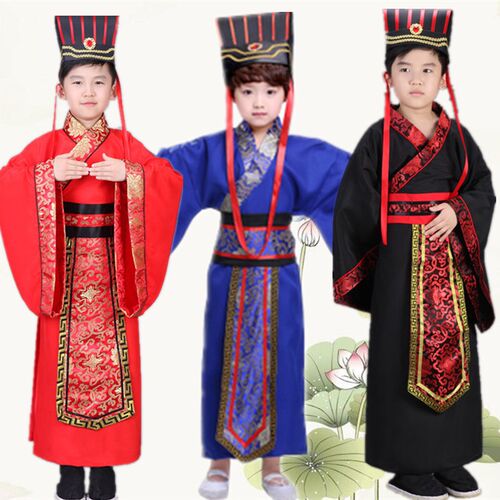 儿童古代晏子舞台国学服
