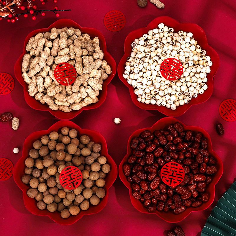 【食品级】结婚婚庆果盘托盘婚礼用的喜盘子客厅喜糖盘喜盘敬茶托