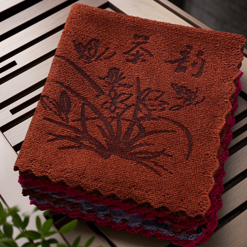 加厚茶巾布茶巾棉麻养壶巾禅意吸水大号高档桌布毛巾专用抹布茶桌