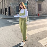 大货，早春青草绿兔耳朵背带裤2C355-8829-P120-K198，女装连体裤，2C355