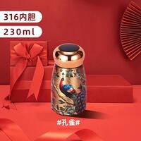 Women's light luxury retro stainless steel water cup, portable creative pocket, 316 new inner liner, high appearance level, traditional Chinese style thumbnail 4
