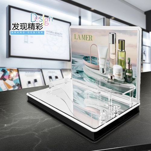 网红直播间展示架 护肤品展柜展台化妆品展示台展示架 彩妆展示架