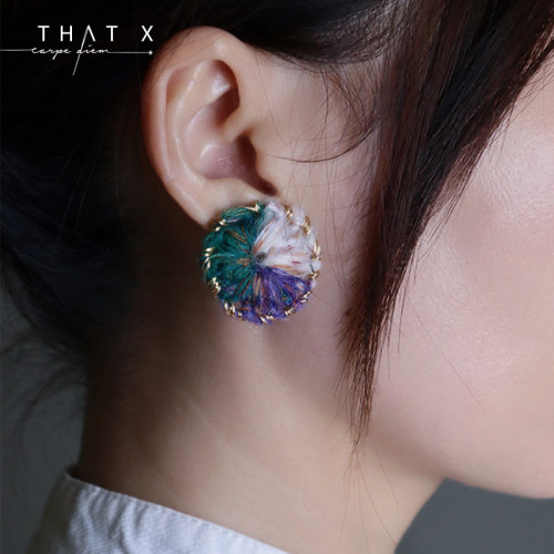 THATX原创设计手工制作耳饰银针