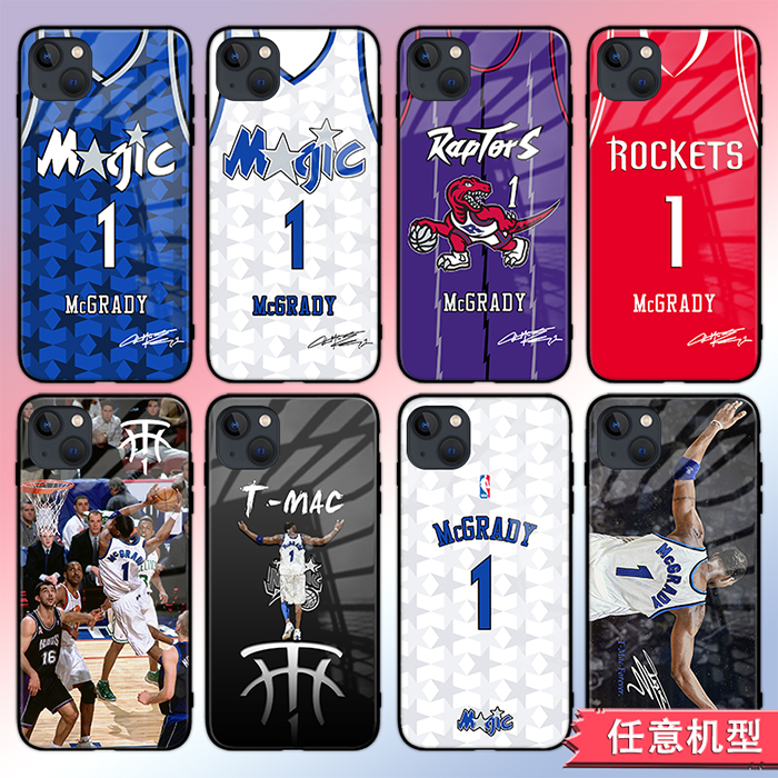 NBA麦迪手机壳适用苹果14/12/13ProMax华为nova8p50荣耀80红米note10小米11/13vivoS17魅族20K60proOPPOFINDX