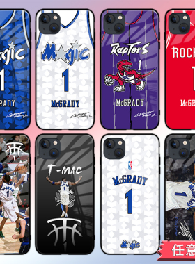 NBA麦迪手机壳适用苹果14/12/13ProMax华为nova8p50荣耀80红米note10小米11/13vivoS17魅族20K60proOPPOFINDX