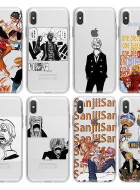 海贼王山治手机壳艺术生适用苹果11/12/13/14PROMAXXR华为P50nova10VIVOIQOO11小米13三星OPPOreno10透明壳