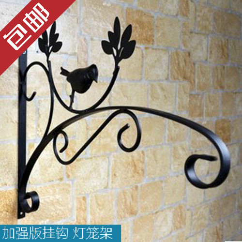田园铁艺阳台壁挂花篮小鸟图片