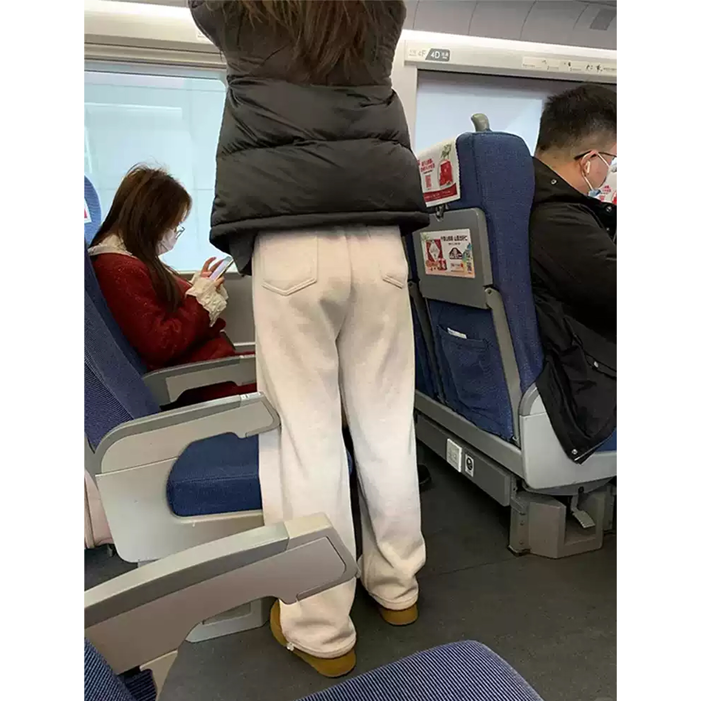 加绒运动裤女2025冬新款宽松束脚