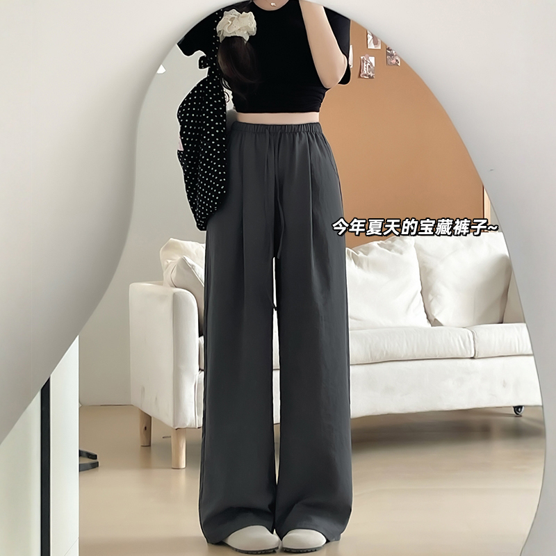 冰丝阔腿裤女2025新款夏宽松慵懒