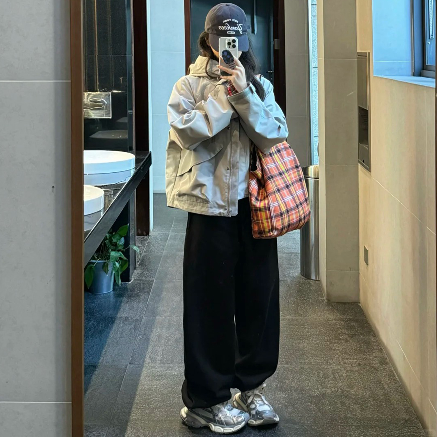 黑色百搭运动裤女2025年新款秋冬