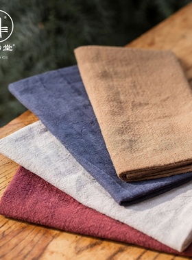 三勤堂茶巾功夫茶具配件棉麻手工吸水性强双层加厚棉布茶巾茶垫