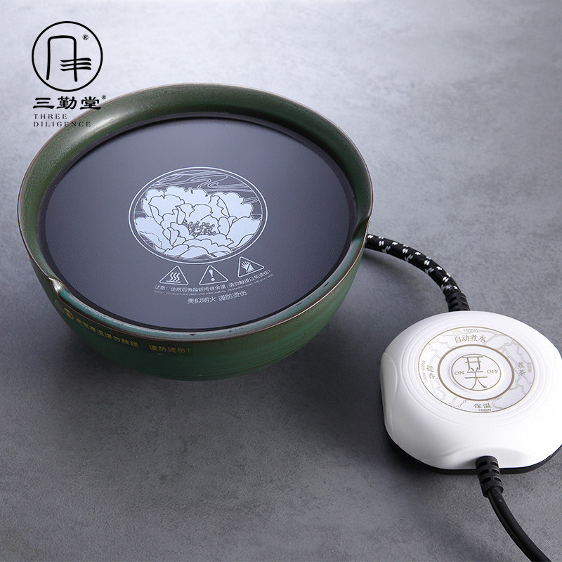 三勤堂电陶炉茶炉 家用煮茶器迷你铁壶煮茶小型陶瓷明火炉S81012