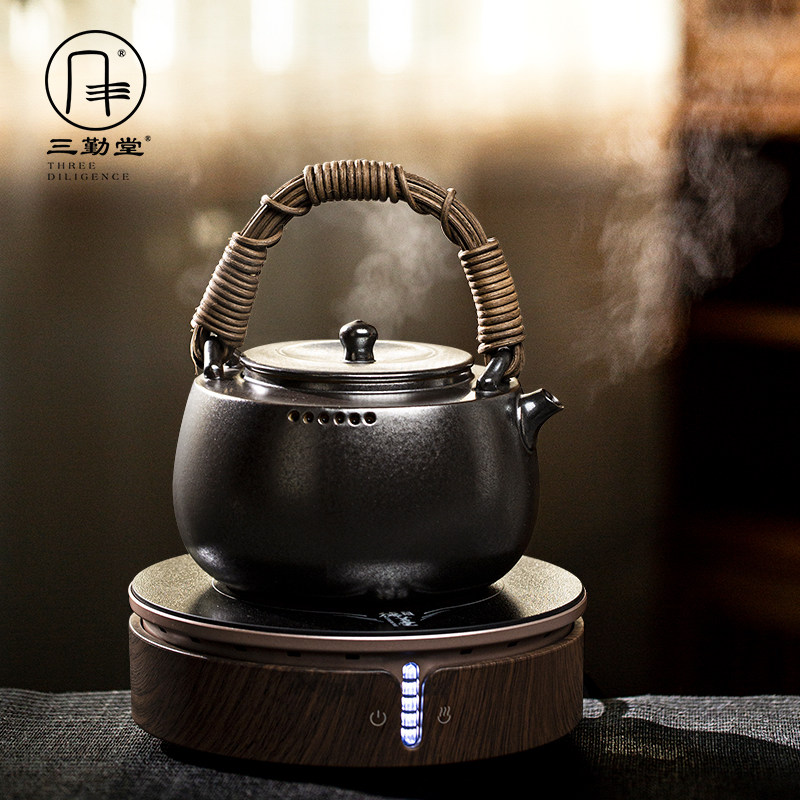 三勤堂大容量烧水煮茶壶普洱白茶专用煮茶器家用景德镇陶壶单茶壶