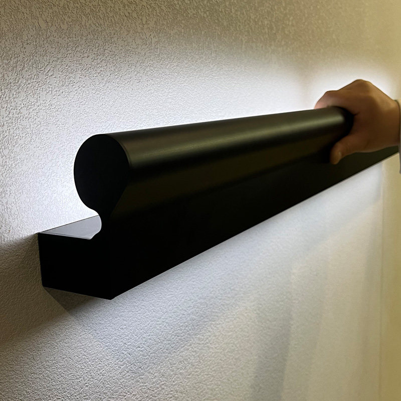 楼梯走廊免开槽黑色线形灯 led明装线条灯客厅卧室背景墙长条灯