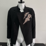 新中式婚服立领黑色复古中山装订婚帅气新郎结婚礼服NB315P65，男装民族服装，电商D256-2(原A064-2)