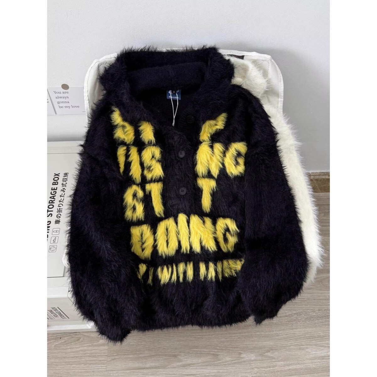 美式复古连毛衣宽松oversize休闲外套针织衫马海毛上衣NB175P65,男装针织衫/毛衣,电商D256-2(原A064-2)