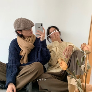 秋冬加厚毛衣男韩版潮流宽松日系针织衫慵懒线衣外套NB240 P50图片
