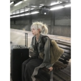 破坏做旧水洗竹节纹脏染cleanfit牛仔夹克boxy休闲外套NB09P85，男装工装外套，电商D256-2(原A064-2)