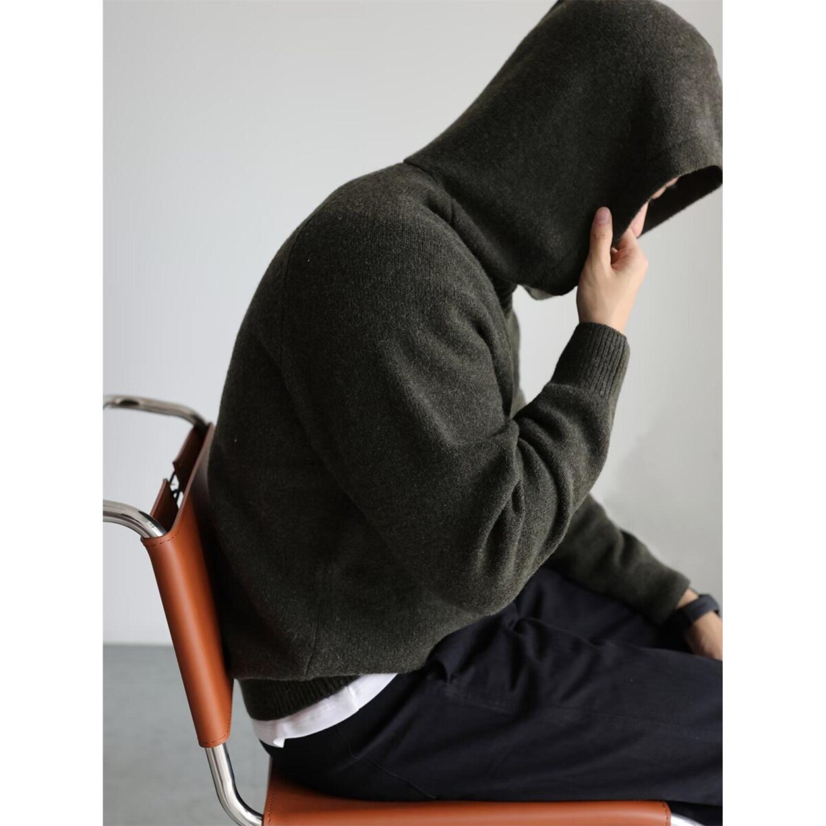 美式复古毛衣男休闲内搭保暖针织打底衫男士连帽线衣NB322p65,男装T恤,电商D256-2(原A064-2)