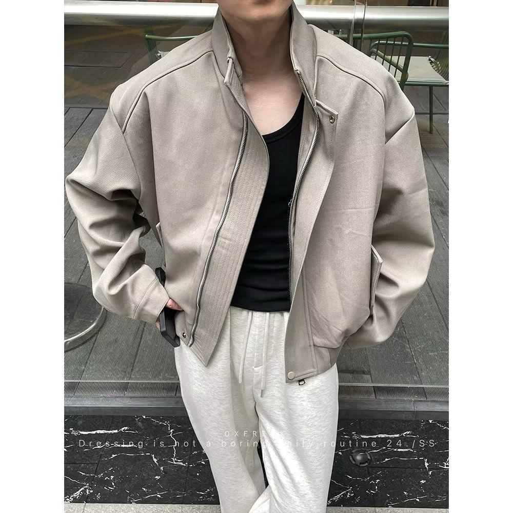 痞帅外套男ins高街潮牌港风日系原宿风韩版潮流宽松夹克J1233P75,男装夹克,电商D256-2(原A064-2)
