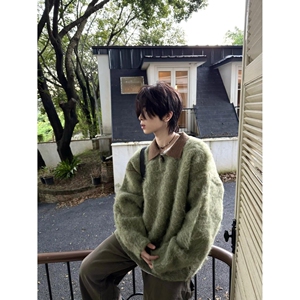 针织衫毛衣男女简约秋冬款设计感情侣小众套头毛线衣NB256 P65图片