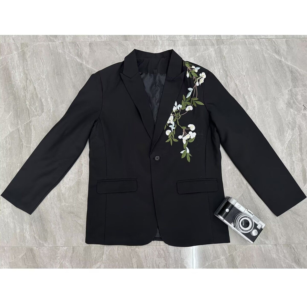 春季立体刺绣轻奢西服外套高级感痞帅歌手演出西装时尚NB317P65，男装西服套装，电商D256-2(原A064-2)