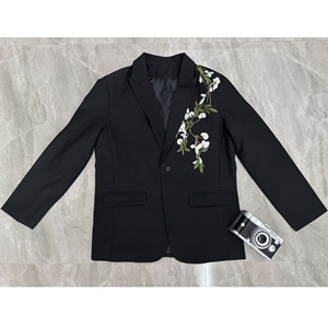 春季立体刺绣轻奢西服外套高级感痞帅歌手演出西装时尚NB317 P65，男装西服套装，电商D256-2(原A064-2)