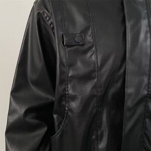 欧美街头潮流宽松机车服皮衣潮痞帅气飞行员PU皮夹克外套PJ02 P65图片