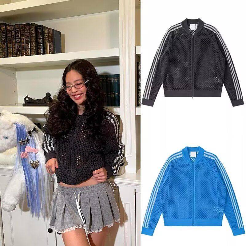 明星同款潮牌情侣美式插肩网眼镂空针织罩衫开衫外套nb138 p45,女装短外套,电商D256-2(原A064-2)