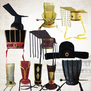 古装帽子古代头冠通天冠皇帝帝王大臣侍卫老爷乌纱帽官帽帝冕小冠