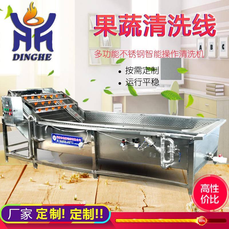辣椒全自动喷淋清洗机果蔬气泡清洗机苹果清洗设备多功能洗菜