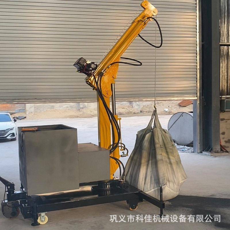 全电动移动式液压吊机1吨2吨车载小型升降起重机提升机移动小吊车