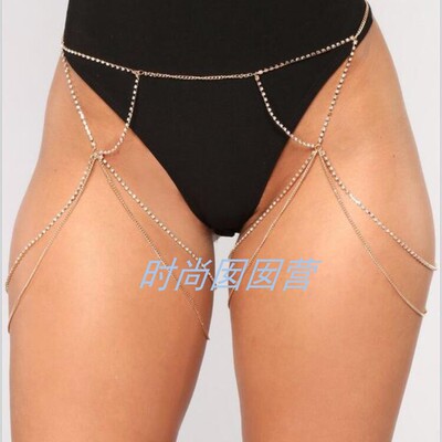 欧美腰链Waist Chains 哥特式水钻合金腰带 夜店舞台演出拍摄饰品