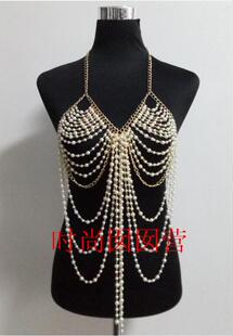 可定做其他颜色 性感仿珍珠身体链BY472 欧美身体链Body Chains