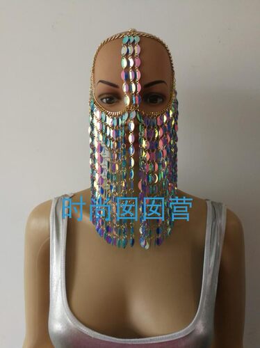 欧美炫彩蓝色手工饰品亮片