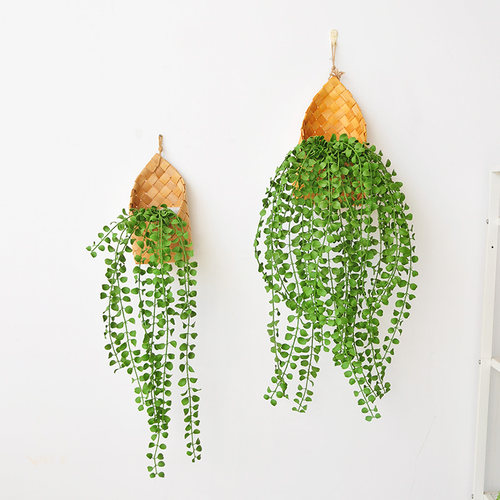 仿真绿植合果芋壁挂垂吊装饰