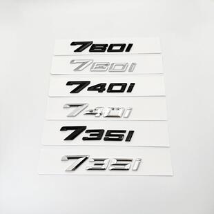 760i车贴改装 7系车标730li 740Li 后尾排量标 735Li 适用于23款