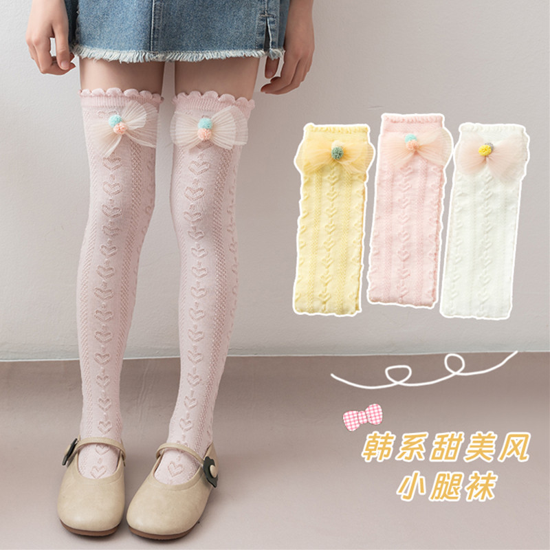 女童夏季洛丽塔网眼长筒袜