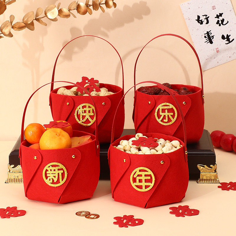 2026新年装饰品马年新款手提果篮盘福袋过年春节喜庆摆件场景布置,节庆用品/礼品,节日装扮用品,淘宝优惠券,粉丝福利购,淘宝优惠卷