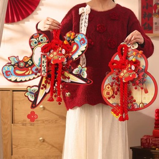 马年装饰万字结中国结燕子挂饰新款客厅商场店铺过年氛围场景布置