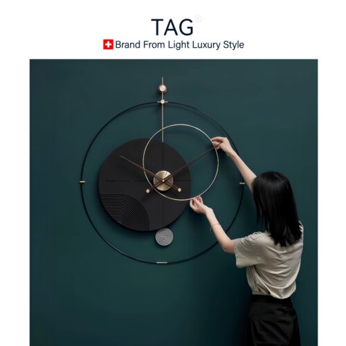 TAGHR瑞士轻奢风挂钟北欧钟表