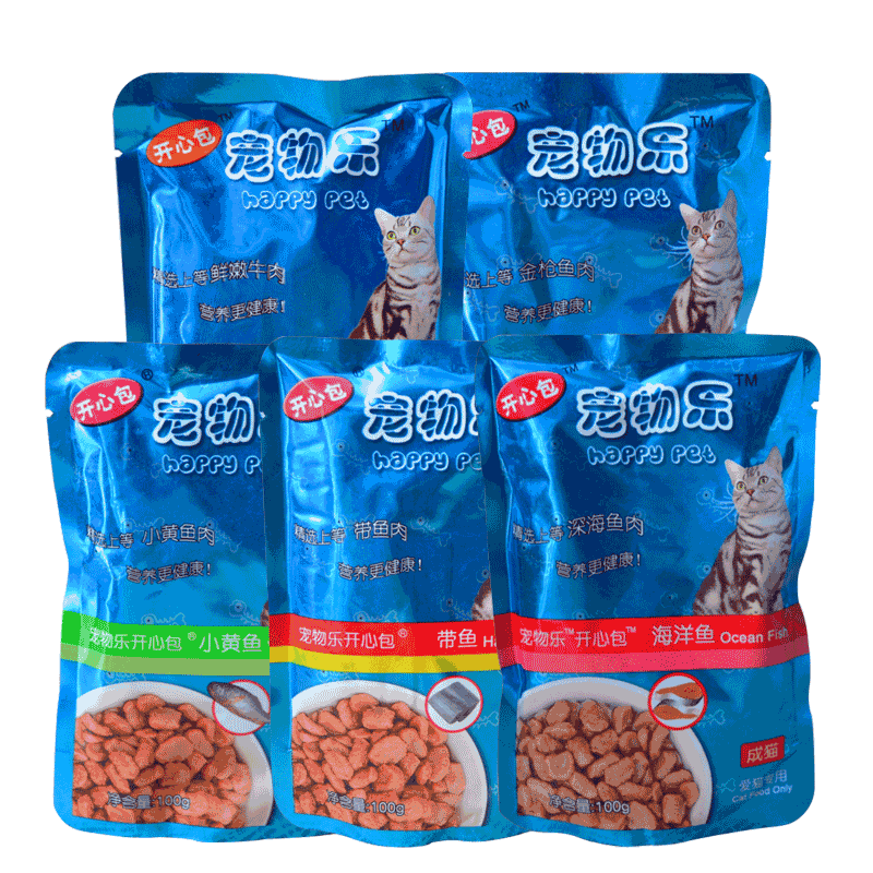 海吱吱开心鱼肉包60g妙鲜猫罐头