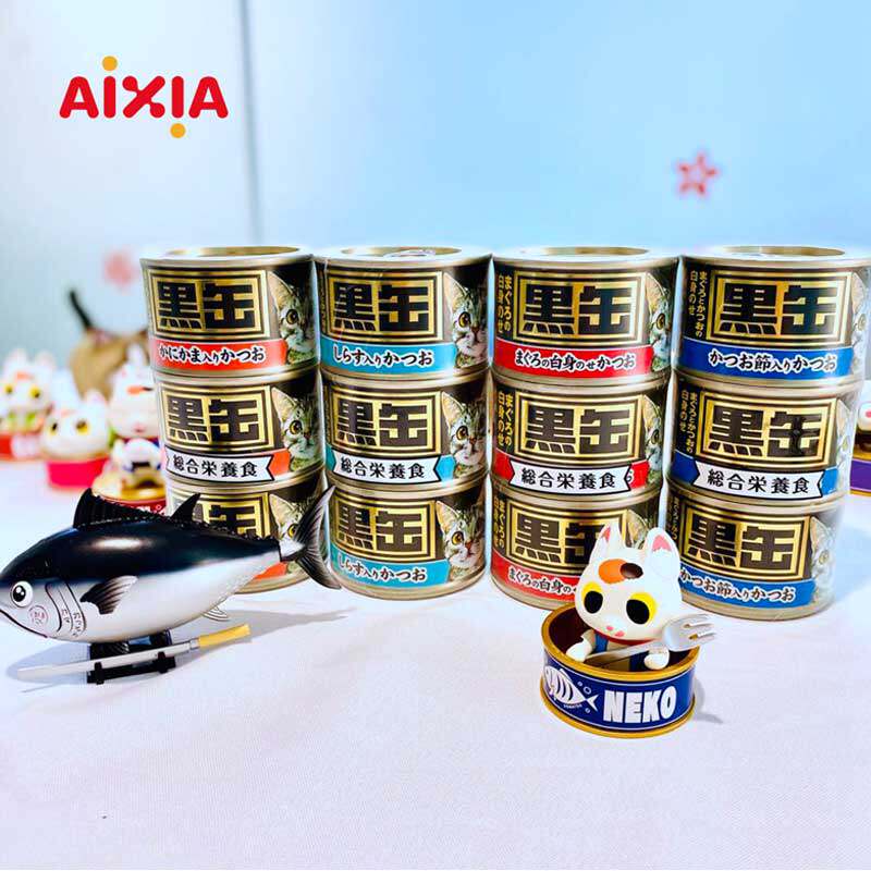 AIXIA爱喜雅猫罐头玛鲁哈黑缶猫湿粮成幼猫零食黑罐160g多味12罐