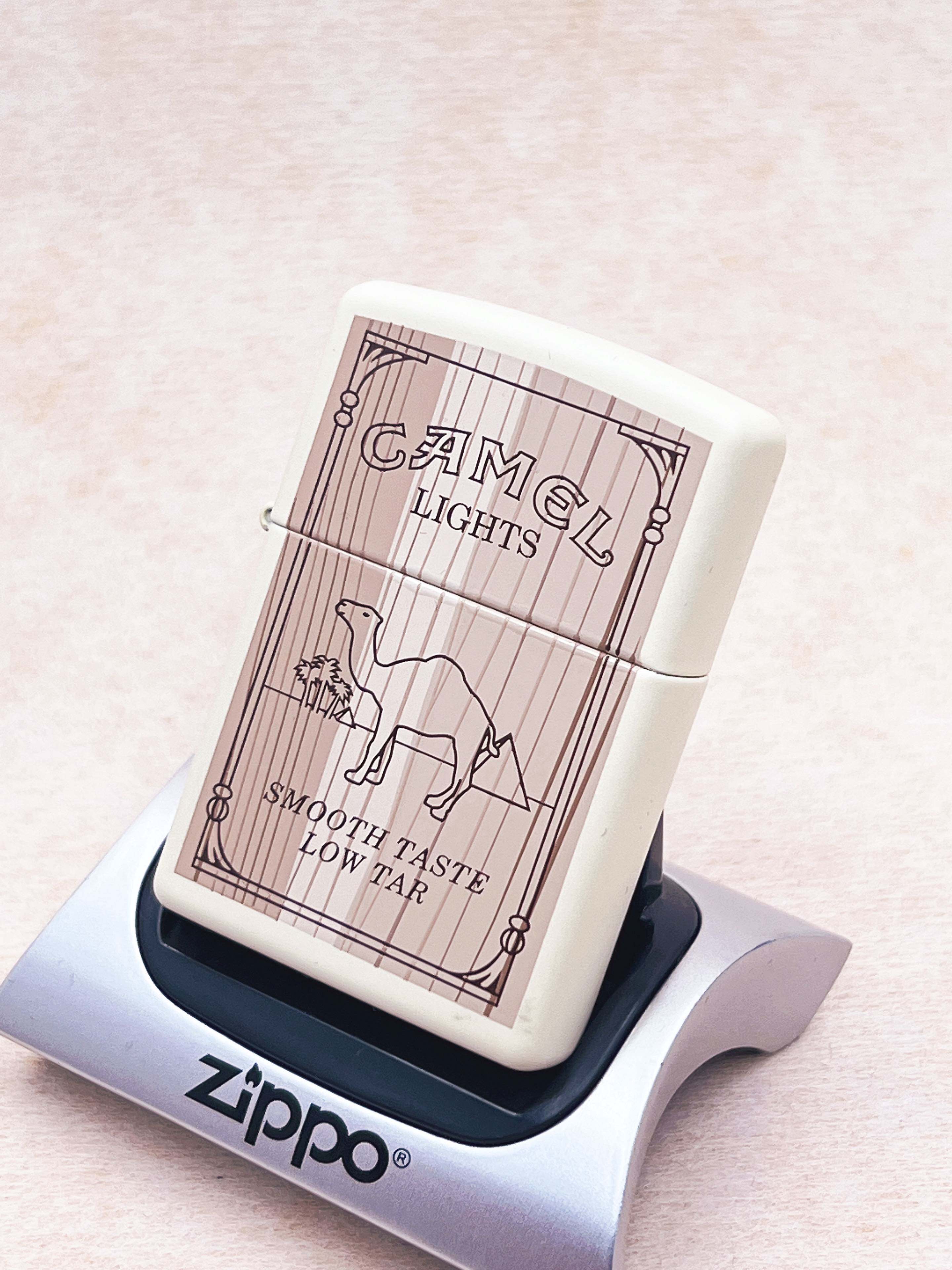 正品zippo打火机骆驼05年双面木纹限量100只高端骆驼收藏系列