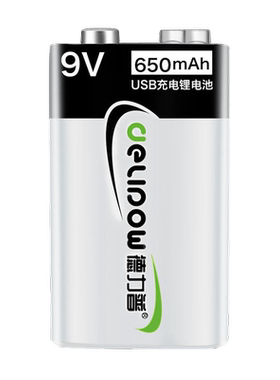 德力普9v充电电池大容量